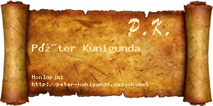 Péter Kunigunda névjegykártya